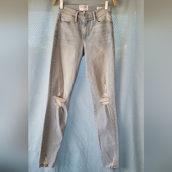 NWOT FRAME Le High Rise Skinny Jean Rush Wash - Picture 3 of 6